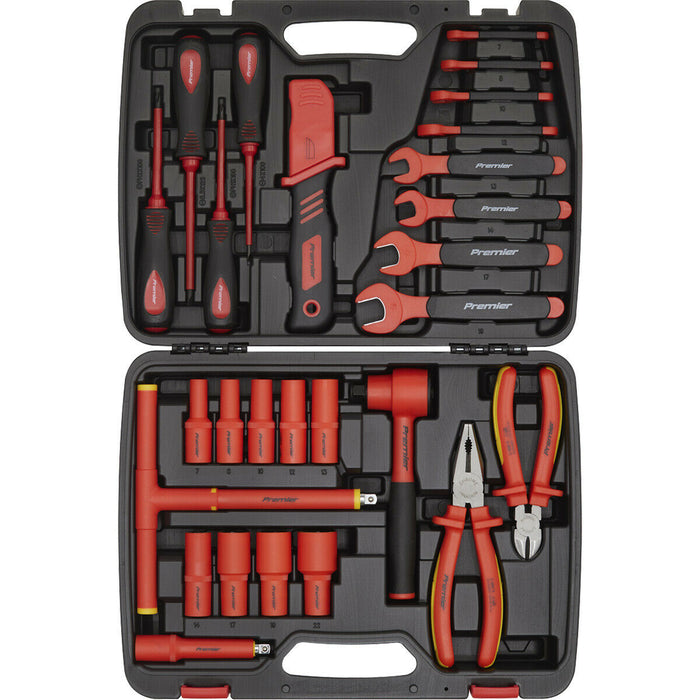 27pc VDE Insulated Tool Kit - 1500V DC EN 60900 - Ratchet Socket Spanner Driver Loops