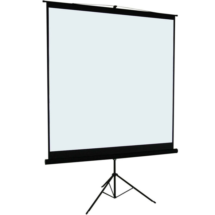 60" Tripod Floor Standing Pull up Projector Screen 4:3 Portable Presentations Loops