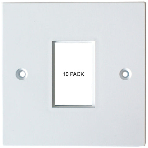 10 PACK 1x Single Gang Module Modular Frame 25 x 38mm LJ6C Wall Face Plate Cable Loops