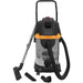 1200W Industrial Wet & Dry Vacuum Cleaner - 30L Bagless Stainless Steel Drum Loops