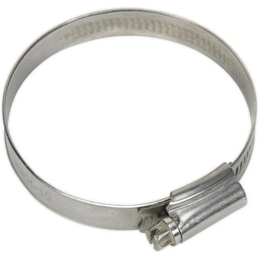 10 PACK Stainless Steel Hose Clip - 51 to 70mm Diameter - Hose Pipe Clip Fixing Loops