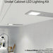 5x 5W Kitchen Cabinet Low Profile Slim Panel Light & Driver Natural White Flush Loops