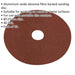 25 PACK 125mm Fibre Backed Sanding Discs - 40 Grit Aluminium Oxide Round Sheet Loops