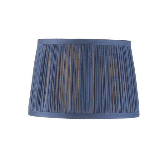 Tapered Cylinder Lamp Shade - Midnight Blue Silk - 40W E27 or B22 golf Loops