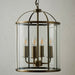 4 Light Hanging Ceiling Pendant Brass & Glass Lantern Shade Lamp Bulb Holder Loops