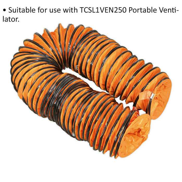 250mm Flexible Ducting for ys10575 Portable Ventilator - 10 Metre Length Loops