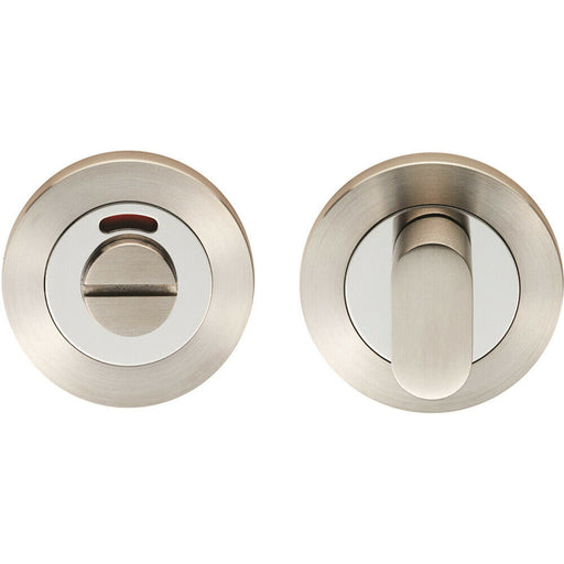 Round Thumbturn Lock and Release Concealed Fix Rose Polished Satin Steel Loops