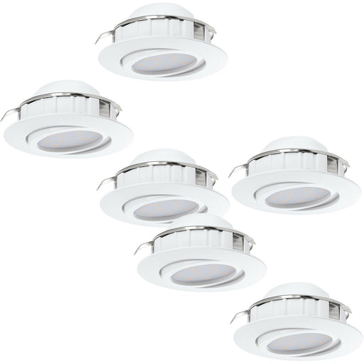 2 PACK 3 PACK Flush Ceiling Downlight White Adjustable Round Spotlight 6W LED Loops