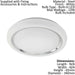 2 PACK Wall Flush Ceiling Light Colour White Shade White Chrome Plastic LED 23W Loops