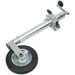 Heavy Duty Jockey Wheel with 50mm Clamp - 200mm Solid Wheel - Zinc Plated Loops