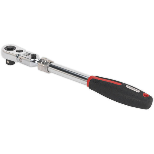 Extendable Ratchet Wrench - 1/2" Sq Drive - Locking Flexi-Head - 72-Tooth Action Loops