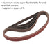 5 PACK - 20mm x 520mm Sanding Belts - 60 Grit Aluminium Oxide Slim Detail Loop Loops