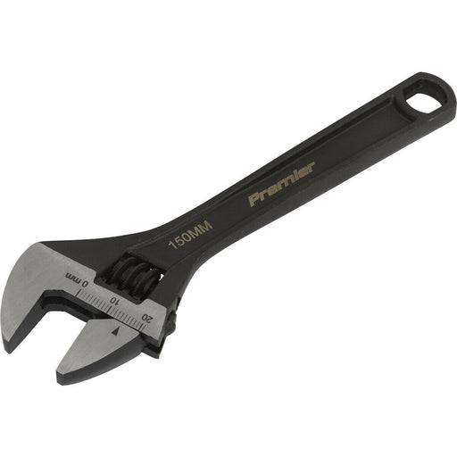 150mm Adjustable Drop Forged Steel Wrench - 19mm Offset Jaws Metric Calibration Loops