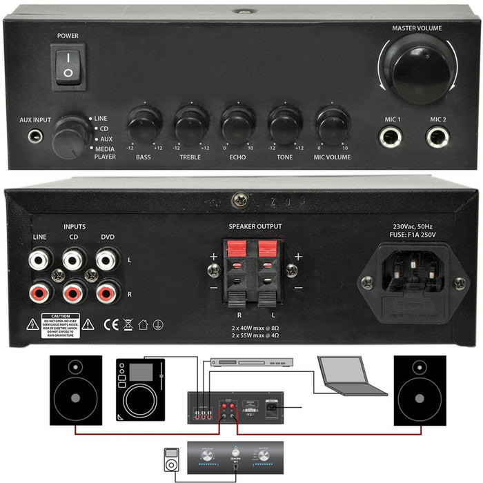 Home Karaoke Machine Kit Speakers & Microphones Player Amplifier Children's TV