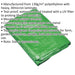 1.73m x 2.31m Green Tarpaulin - Mould and Mildew Proof - Waterproof Cover Sheet Loops