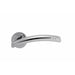 Door Handle & Latch Pack Chrome Modern Curved Ring Bar on Screwless Round Rose Loops
