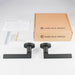 4x PAIR Straight Plinth Mounted Handle on Round Rose Concealed Fix Matt Bronze Loops