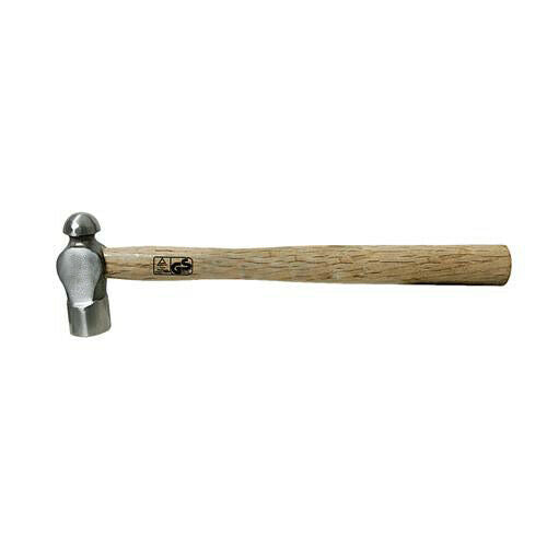 8oz Hardwood Ball Pein Hammer Striking Shaping Metal Wooden Shaft & Steel Head Loops