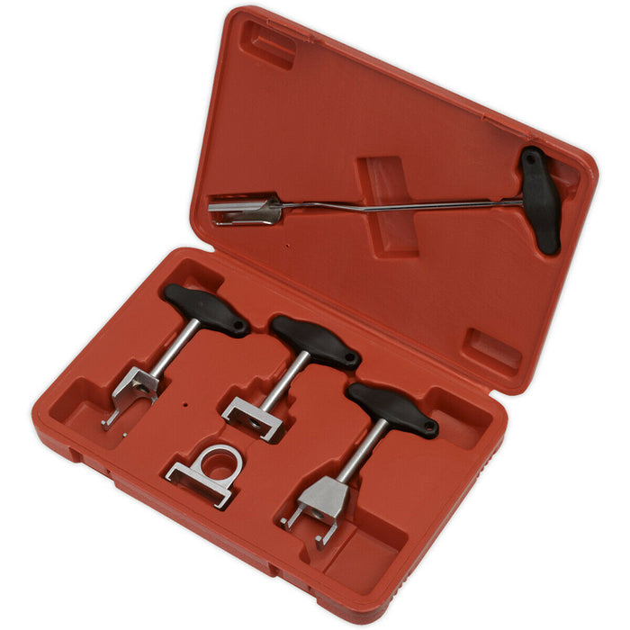 5 Piece Ignition Coil Puller Set - Long Shaft - T-Handle - Fast Removal Tool Loops