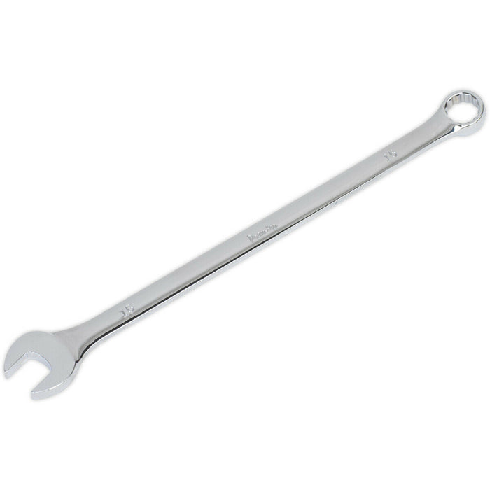 15mm x 279mm Extra Long Combination Spanner -  Chrome Vanadium Steel Nut Wrench Loops