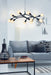 Pendant Ceiling Light 12 Bulb Colour Black Arms & Lamp Holders Bulb E27 12x60W Loops