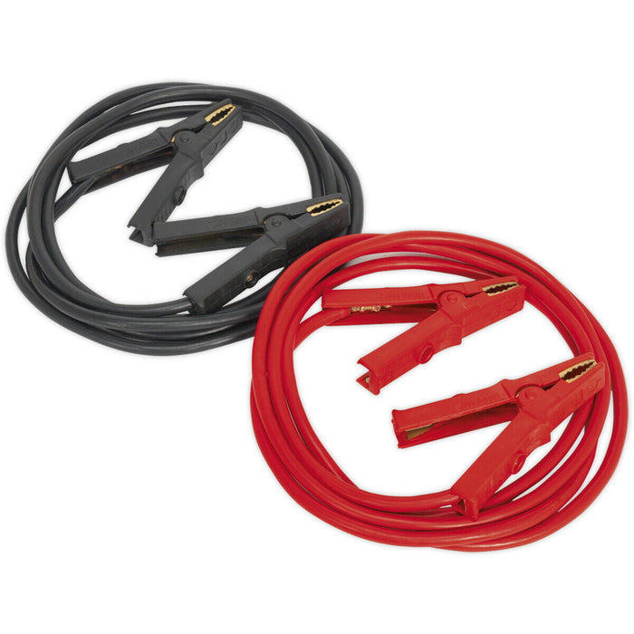 600A Heavy Duty Booster Cables - 40mm² x 5m - Copper Coated Aluminium - Sheathed Loops