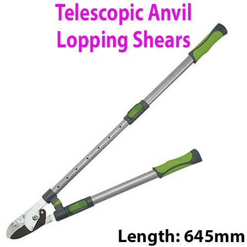 645mm Telescopic Anvil Lopping Shears Garden Allotment Tool Branch Twig Bush Loops
