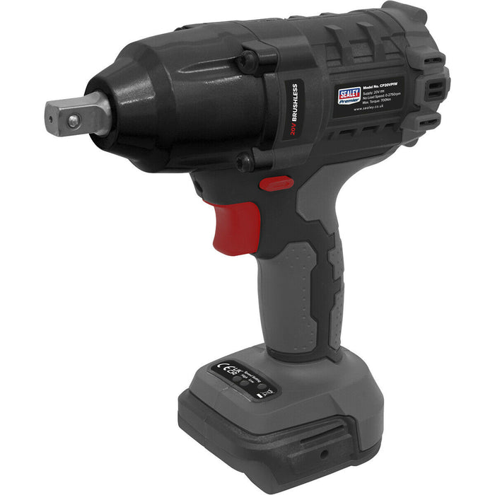20V Brushless Impact Wrench - 1/2" Sq Drive - BODY ONLY - 700Nm Maximum Torque Loops
