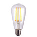 Vintage Style LED Filament Bulb - Pear Shaped E27 Lamp - Clear Glass - Dimmable Loops