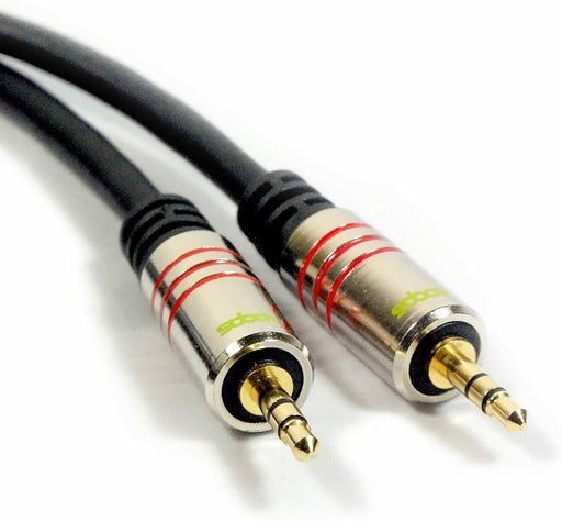 5m 3.5mm Stereo Jack Male to Male AUX Cable - 24k Gold Plated Connector Loops