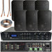 1200W Bluetooth Sound System 6x 200W Black Wall Speaker 6 Zone Matrix Amplifier