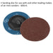 10 PACK - 50mm Quick Change Mini Sanding Discs - 60 Grit Aluminium Oxide Sheet Loops