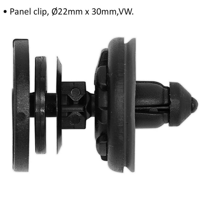 20 PACK Panel Trim Clip Fitting - 22mm x 30mm - Suitable for Volkswagen Vehicles Loops