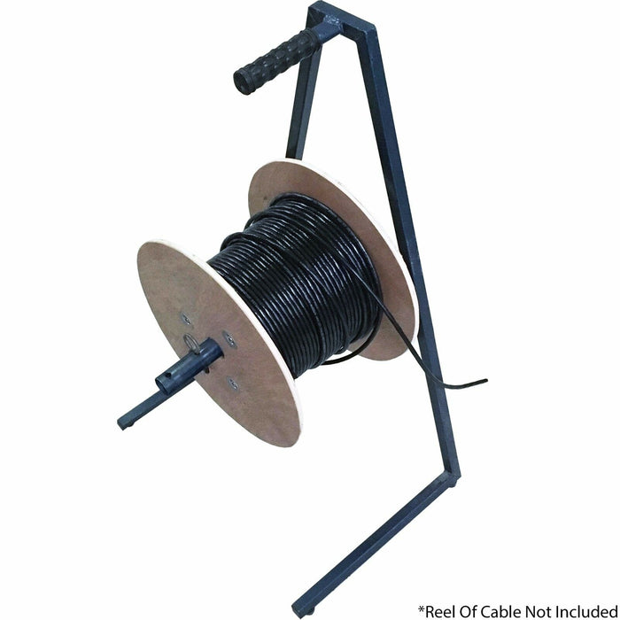 Large Double Cable Reel Drum Carrier & Dispenser De Spooler Stand Holder Loops