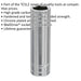 15mm Chrome Plated Deep Drive Socket - 1/2" Square Drive High Grade Carbon Steel Loops