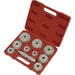 10pc Aluminium Bearing Race & Oil Seal Driver Set - 39.5mm to 81mm Housing Bits Loops