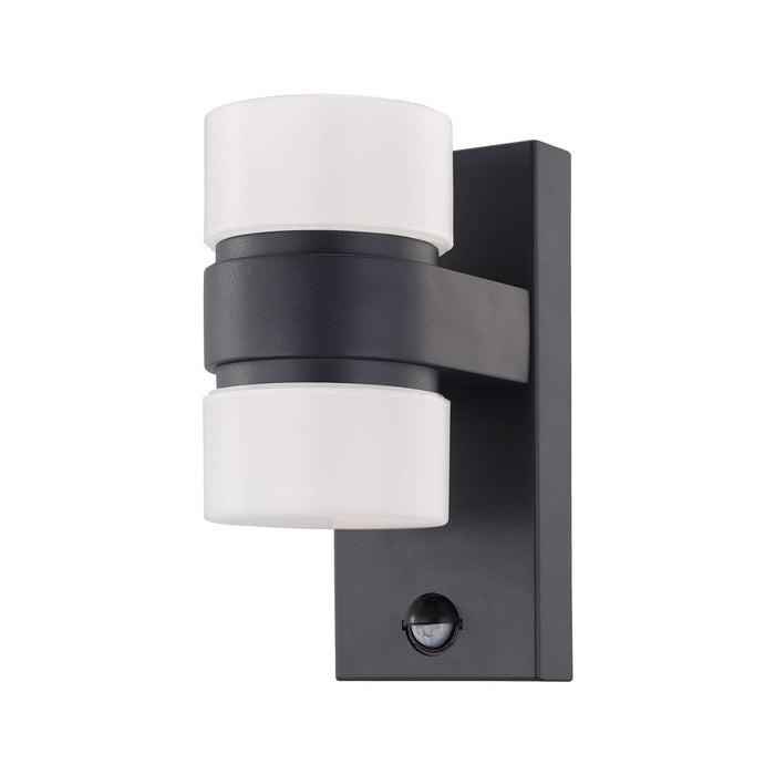 IP44 Outdoor Wall Light & PIR Sensor Anthracite Aluminium 6W Built in LED Loops