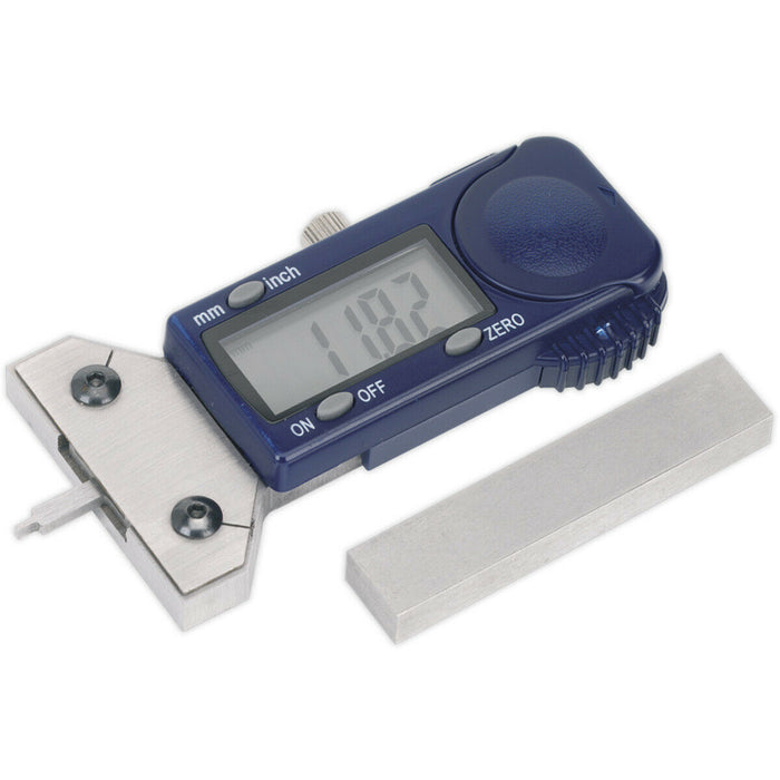 Digital Tyre Tread Depth Gauge - Hardened Stainless Steel - Metric & Imperial Loops