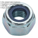 100 PACK - Zinc Plated Nylon Locknut Bolt - 1.5mm Pitch - M10 - DIN 982 - Metric Loops