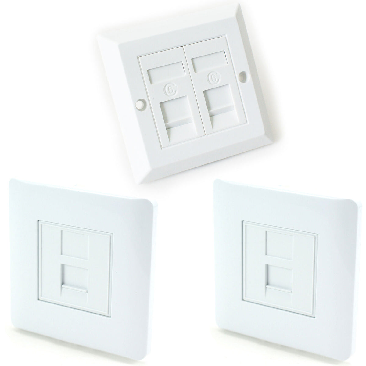 CAT6 Ethernet-faceplate Enkele 3-poorts RJ45-aansluiting Ethernet CAT6 Wandcontactdoos Gigabit Wandplaat Ethernet Kabel CAT6 Ethernet-faceplate Enkele 3-poorts RJ45-aansluiting Ethernet CAT6 Wandcontactdoos Gigabit Wandplaat Ethernet Kabel