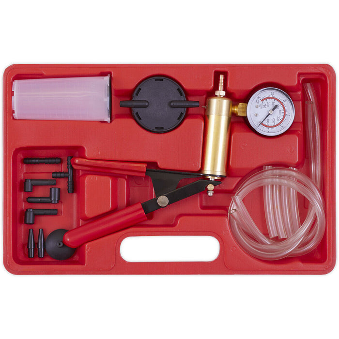 Vacuum Tester & Brake Bleeding Kit - Easy-to-Read Gauge - Brake Diagnostic Tool Loops