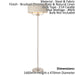 Floor Lamp Light - Brushed Chrome & Natural Linen - 3 x 40W E14  - Base & shade Loops