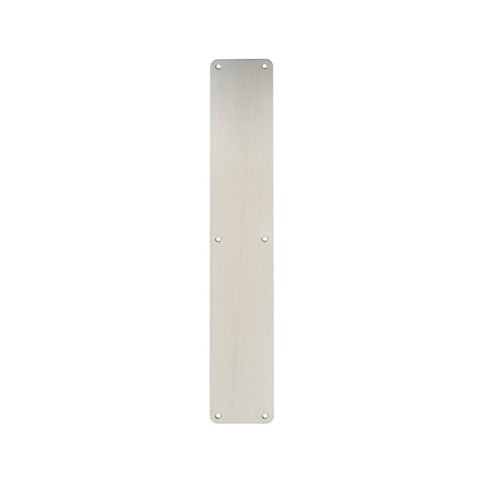 Plain Door Finger Plate 500 x 75mm Satin Stainless Steel Push Plate Loops