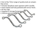 5pc Double Ended S Spanner Set - 10 to 19mm Metric 12 Point Curved Ring Wrench Loops