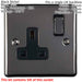 BLACK NICKEL House Socket & Switch Set -14 Light & 26 Switched UK Power Sockets Loops