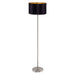 Floor Lamp Light Satin Nickel Shade Black Gold Fabric Pedal Switch Bulb E27 Loops