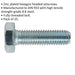 25 PACK HT Setscrew - M10 x 35mm - Grade 8.8 Zinc - Fully Threaded - DIN 933 Loops