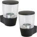 2 PACK IP44 Outdoor Wall Light Modern Cool White Round LED Candle Tea Light Lamp Loops