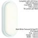 IP54 Outdoor Oval Bulkhead Wall Light Matt White 18W Cool White LED Ceiling Lamp Loops