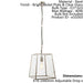 Ceiling Pendant Light Bright Nickel & Clear Glass 40W E27 Dimmable e10263 Loops